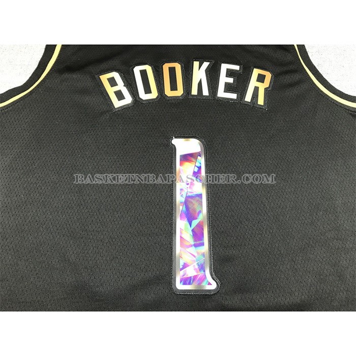 Maillot Golden Edition Phoenix Suns Devin Booker NO 1 2021-22 Noir